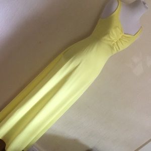 Amazing, vintage, handmade yellow maxi dress